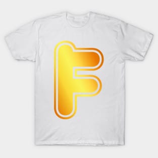 F Golden Alphabet T-Shirt